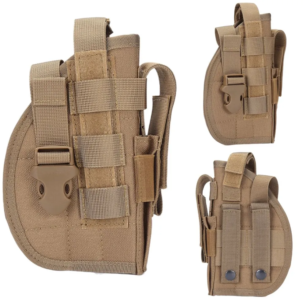 Tactical holster with Molle system for pistol Black/Tan/Green