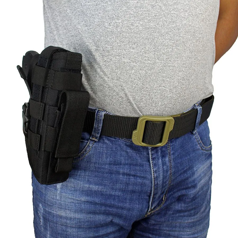 Tactical holster with Molle system for pistol Black/Tan/Green