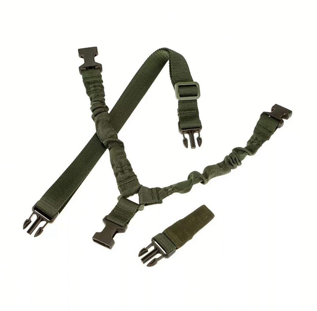 Tactical Rifle Sling Single Point Black/Tan/Green