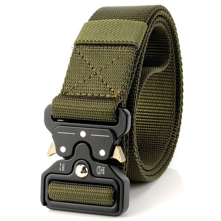 Tactical Nylon Waist Belt Army Quick Release Buckle Belt Black/Tan/Gre