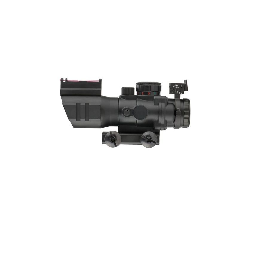 Compact 4x32 Illuminated Reticle Optic with Fiber Optic Front Sight