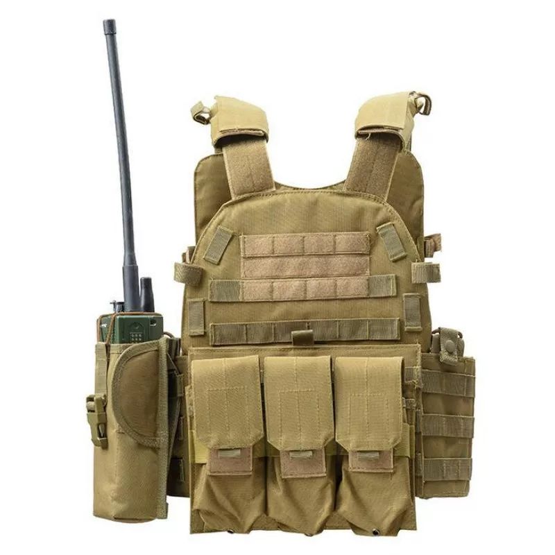 Tactical Molle Plate Carrier vest - Brown